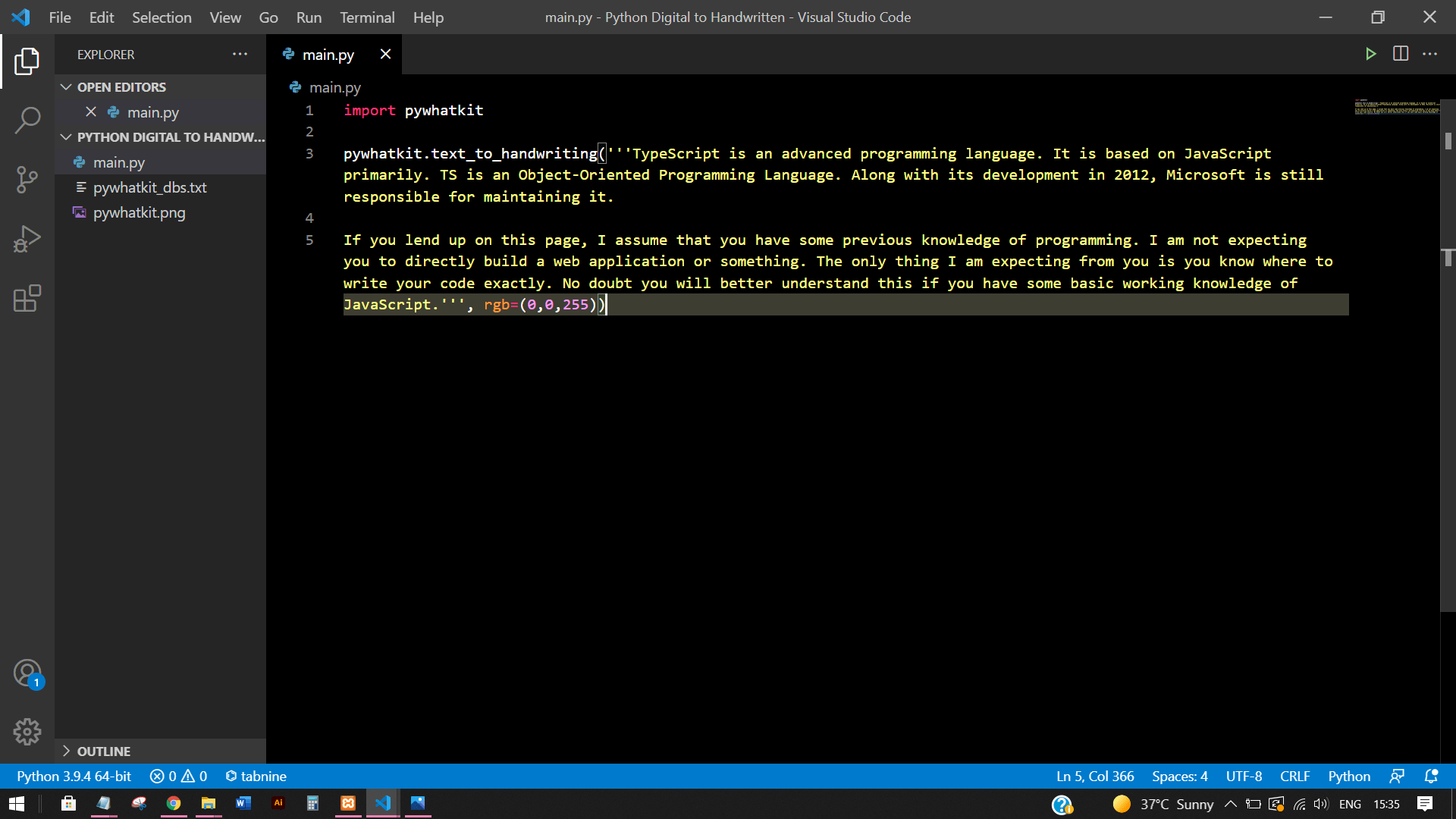 Python 01:How To Convert Digital Notes To Handwritten Notes?
