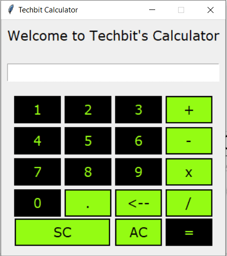 GUI Calculator in Python